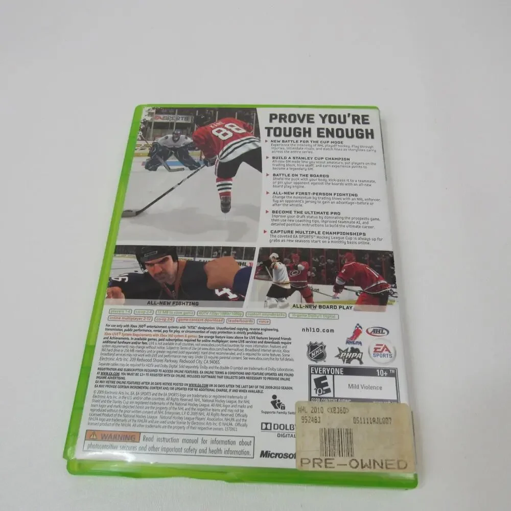 NHL 10 (Microsoft Xbox 360,‎ 2009)